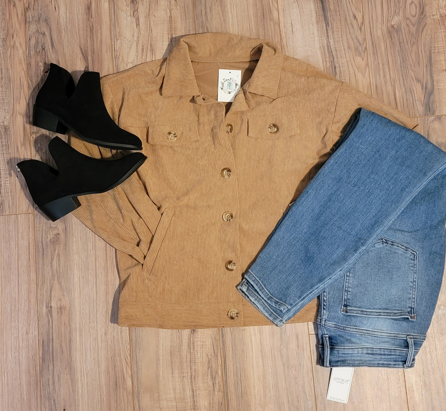 Khaki Corduroy Shacket