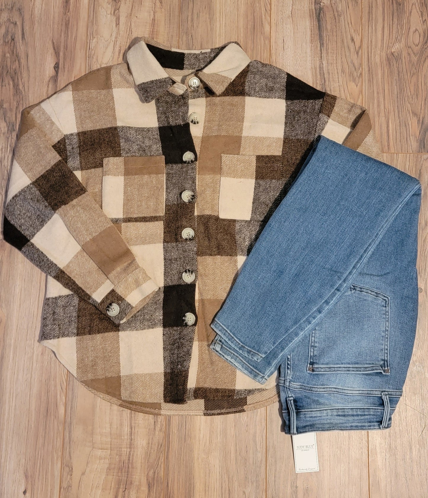 Brown Plaid Shacket