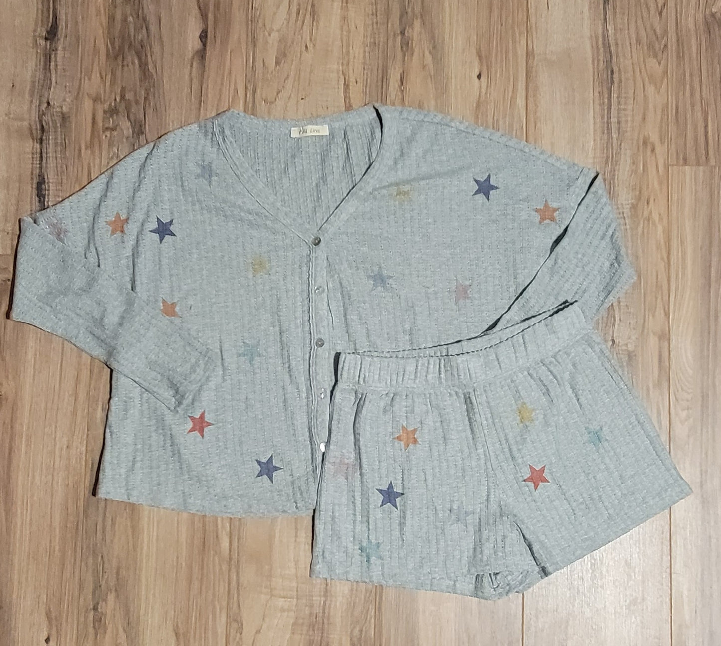 Gray PJs with Stars
