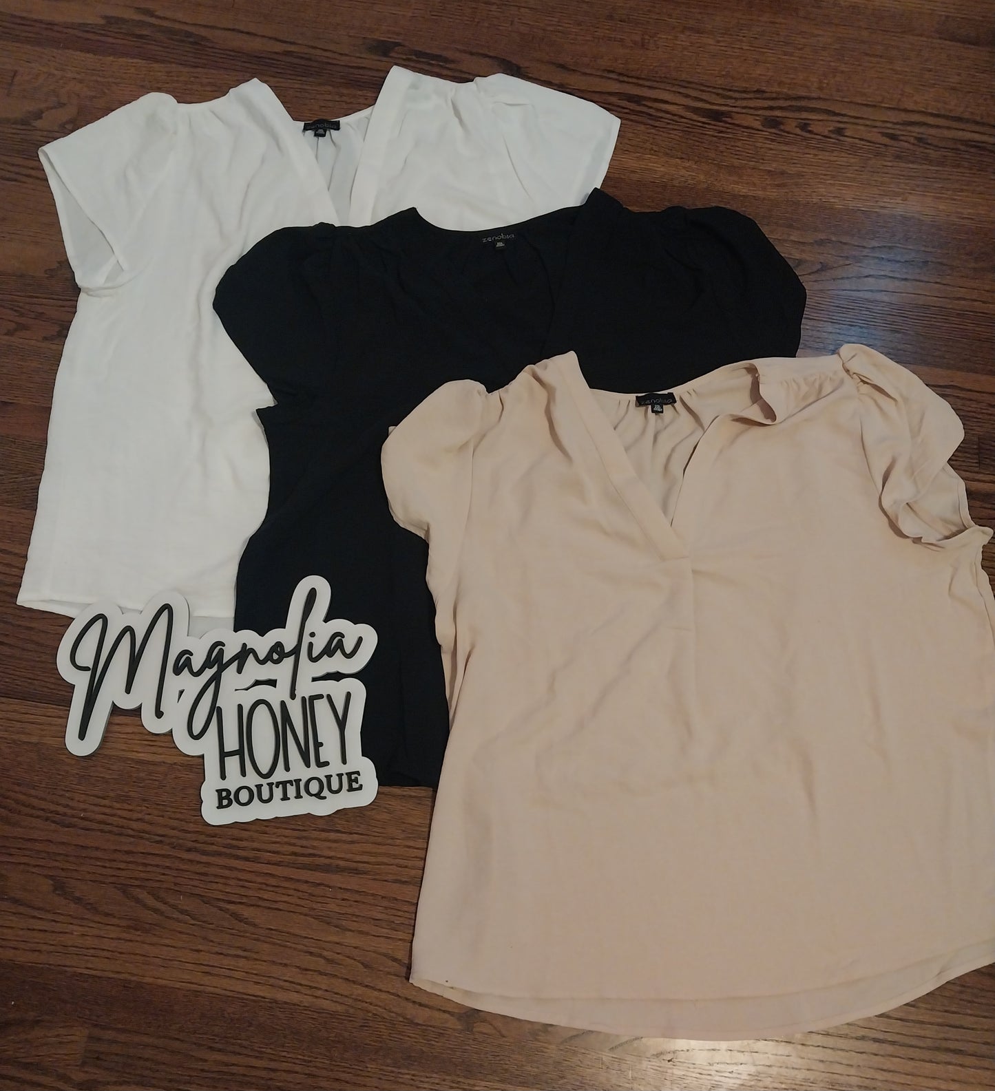 Plus V-neck Blouse