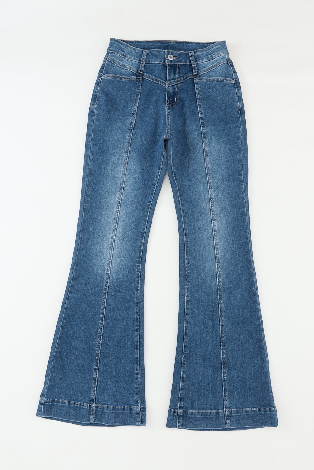 Dark Wash High Waisted Bell Bottom Jeans
