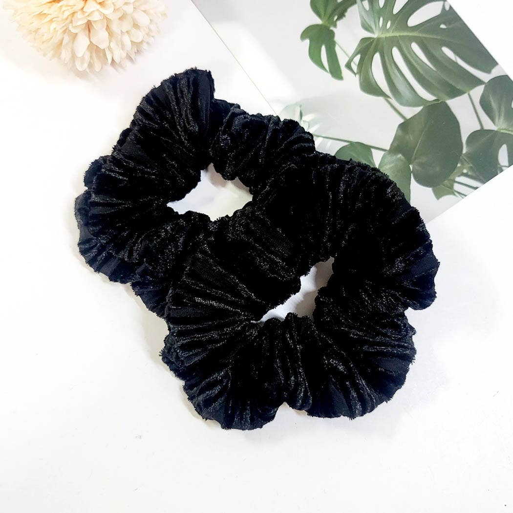 Winter Velvet Scrunchie: Assorted Color - 2 per pack