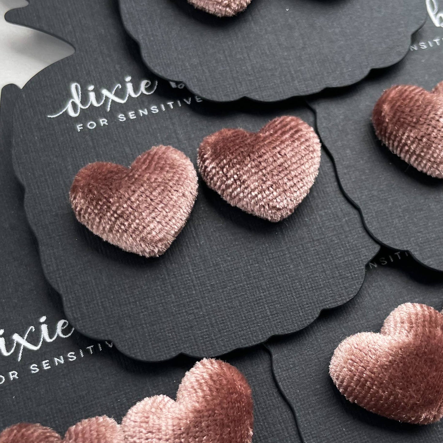 Luxe Velour Heart Earrings