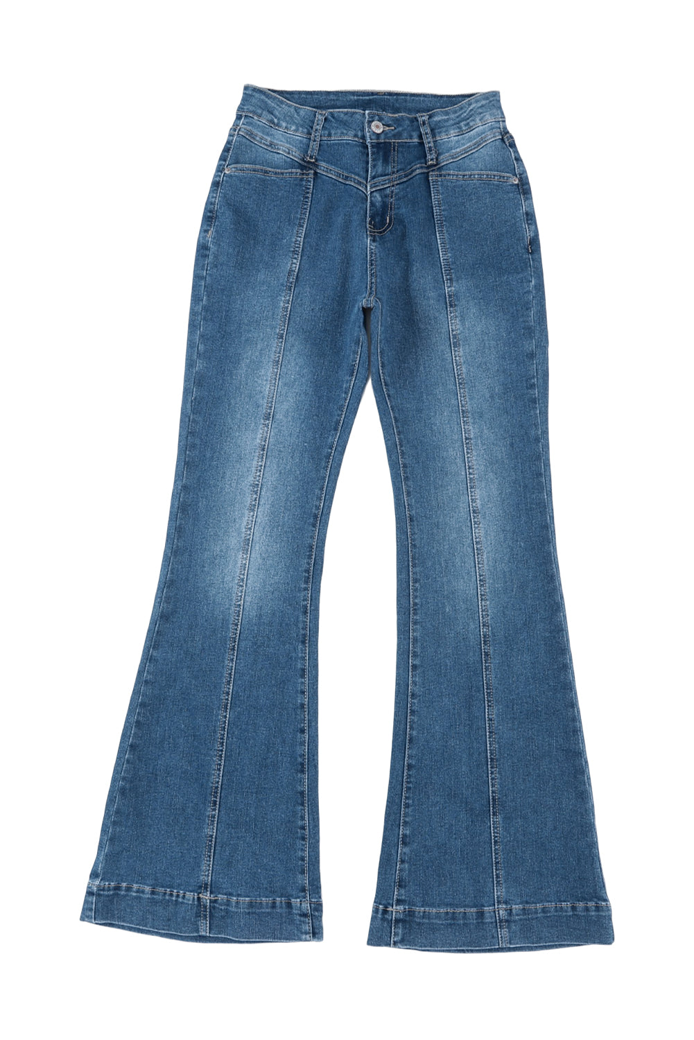 Dark Wash High Waisted Bell Bottom Jeans