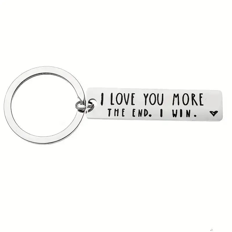 Heartfelt 'I Love You More' Keychain - Gift for couples