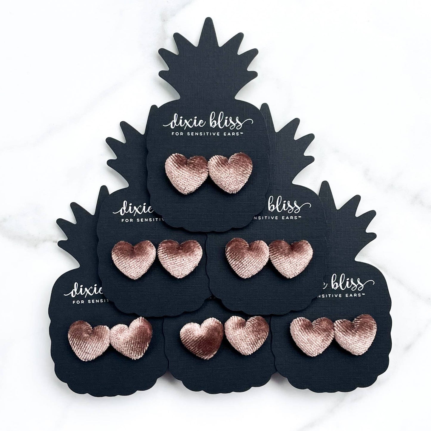 Luxe Velour Heart Earrings