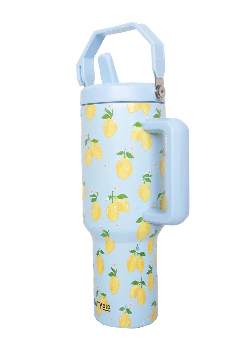 Zesty Lemons Wholesale 38 Oz Tumbler Cup College Grad Gift: Light Blue