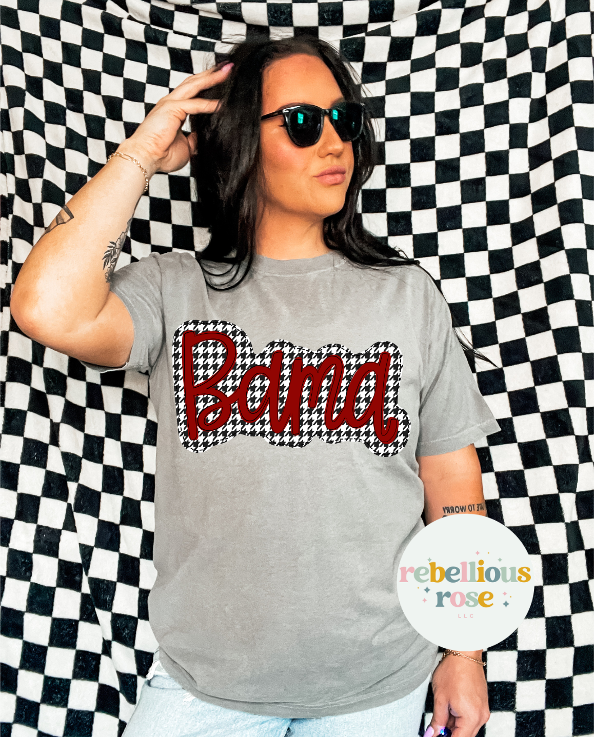 Bama Houndstooth Graphic T-shirt