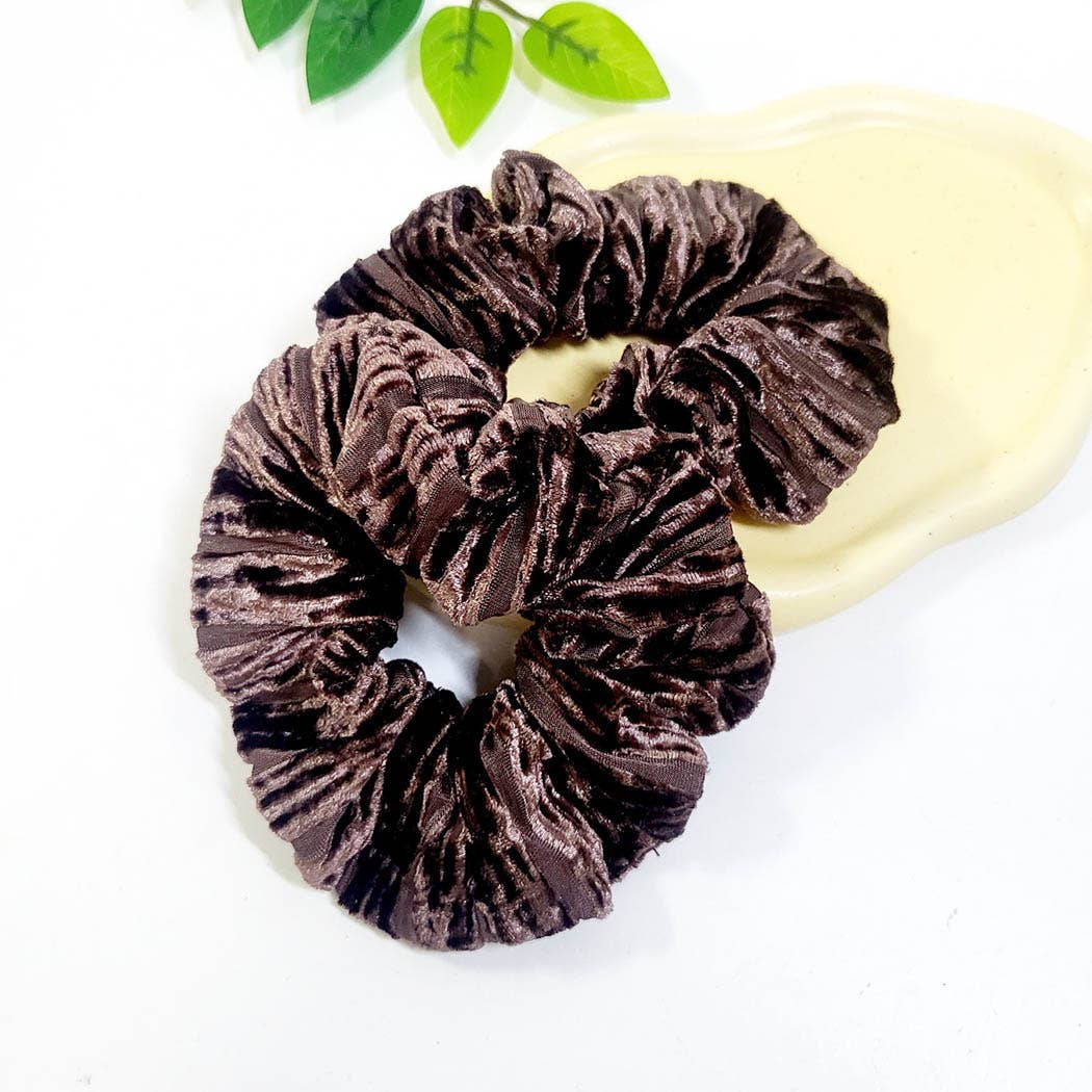 Winter Velvet Scrunchie: Assorted Color - 2 per pack