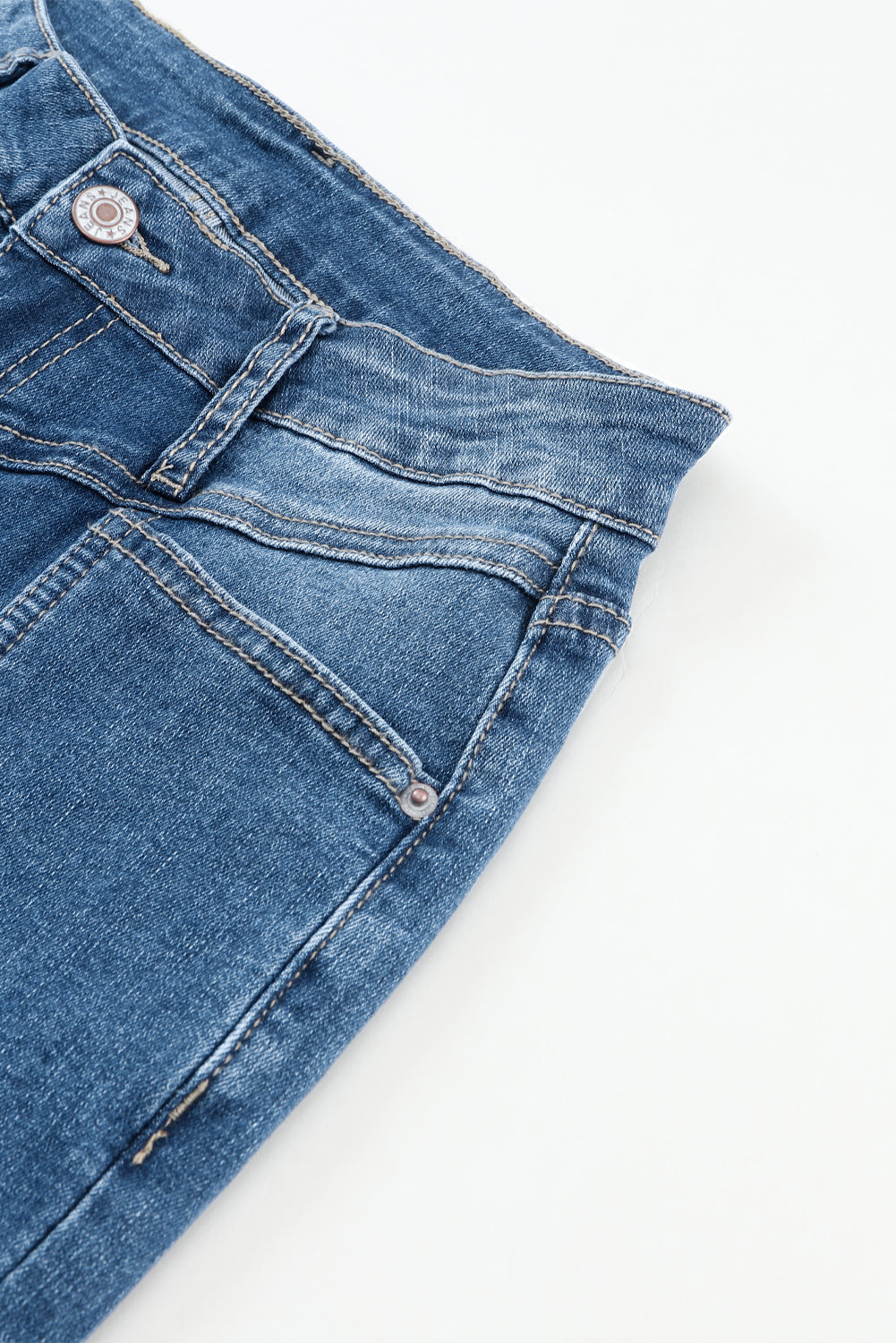 Dark Wash High Waisted Bell Bottom Jeans