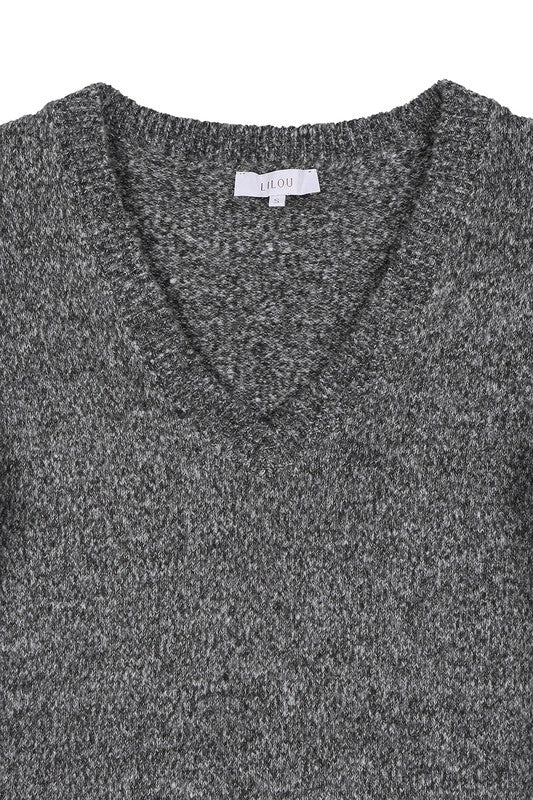 V-Neck Sweater Maxi Dress Pre-order