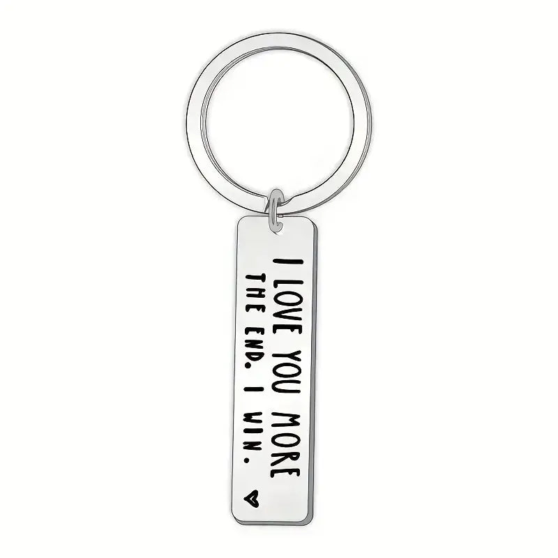 Heartfelt 'I Love You More' Keychain - Gift for couples