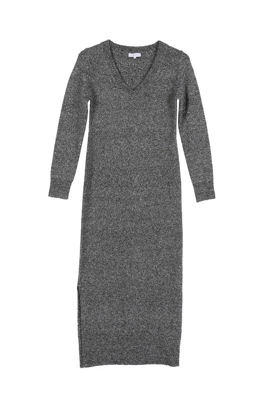 V-Neck Sweater Maxi Dress Pre-order