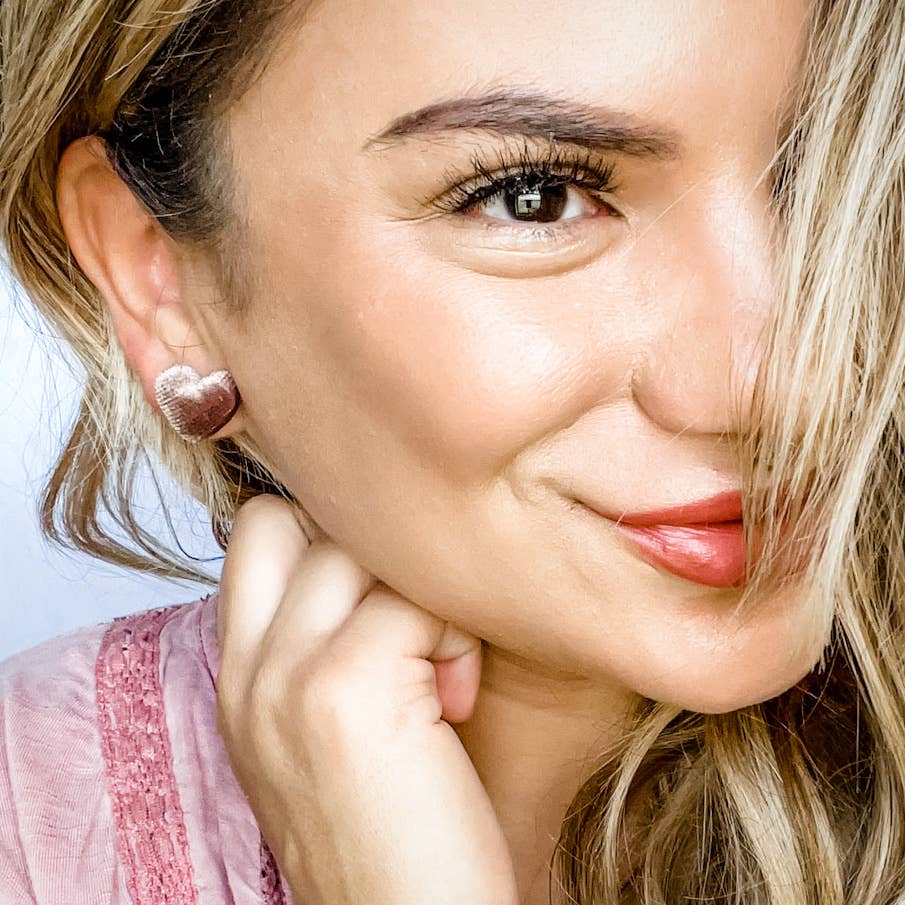 Luxe Velour Heart Earrings
