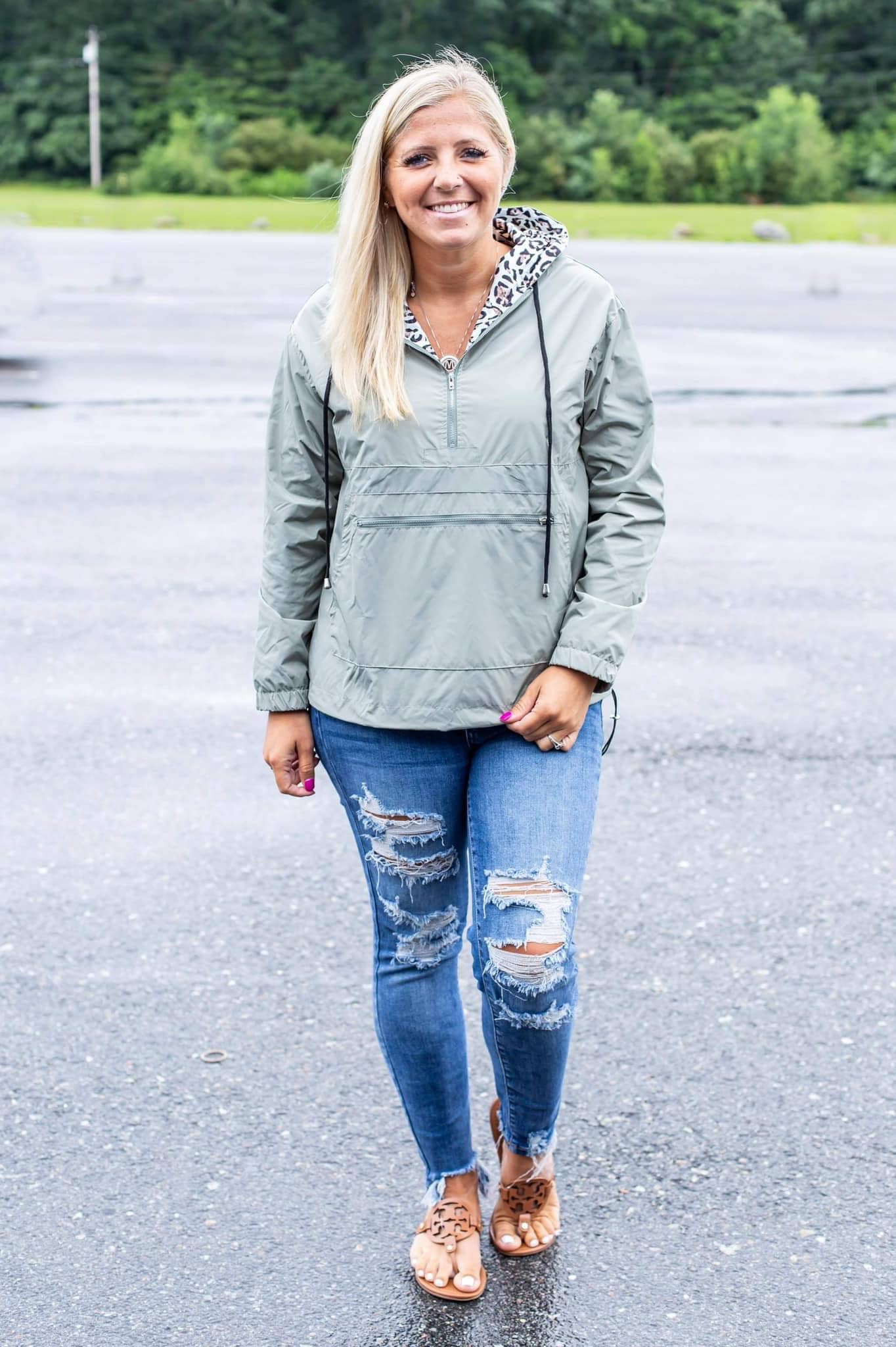 Abby Leopard Windbreaker