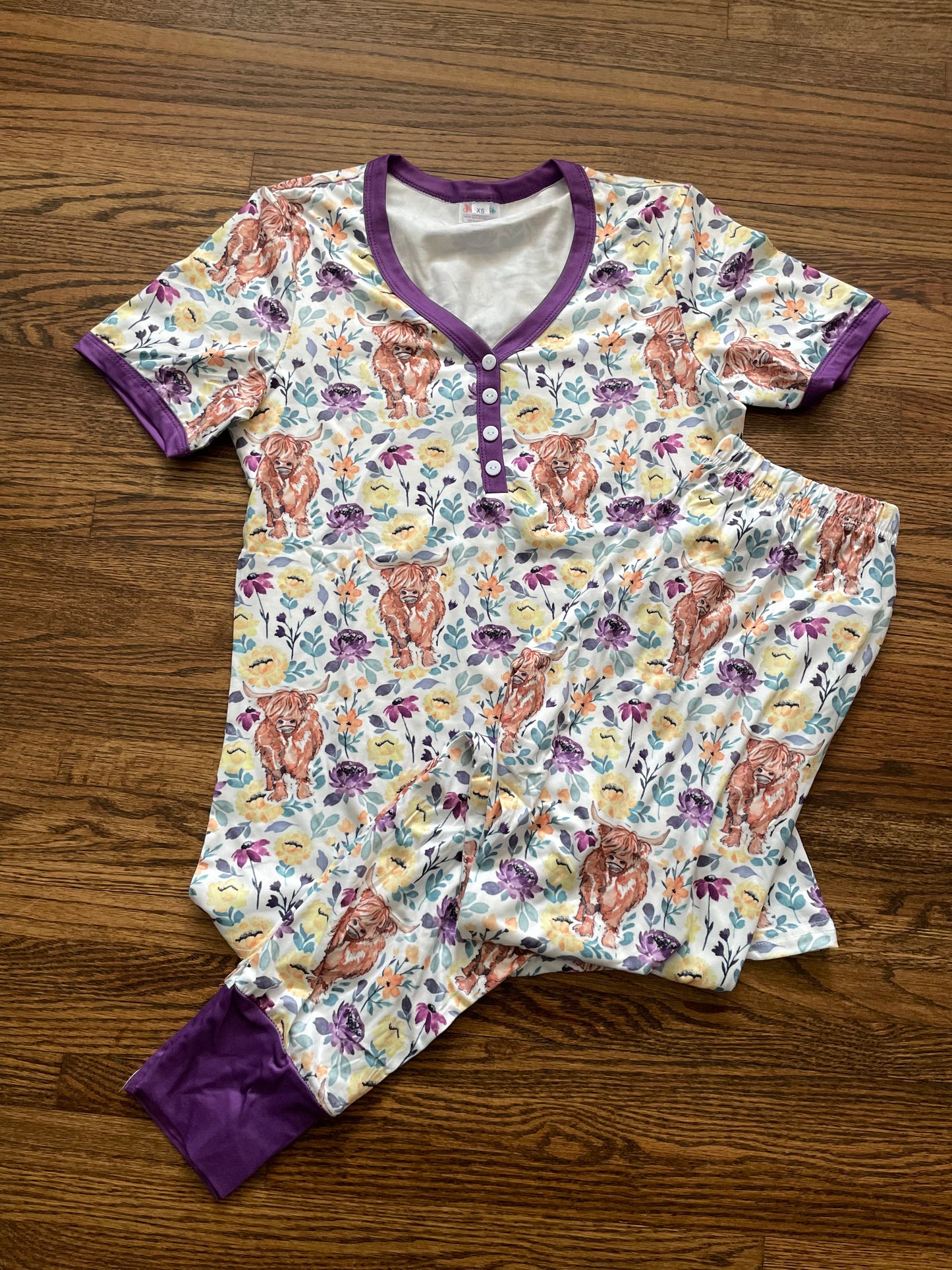 Shirley & Stone Highland Cow PJ Set