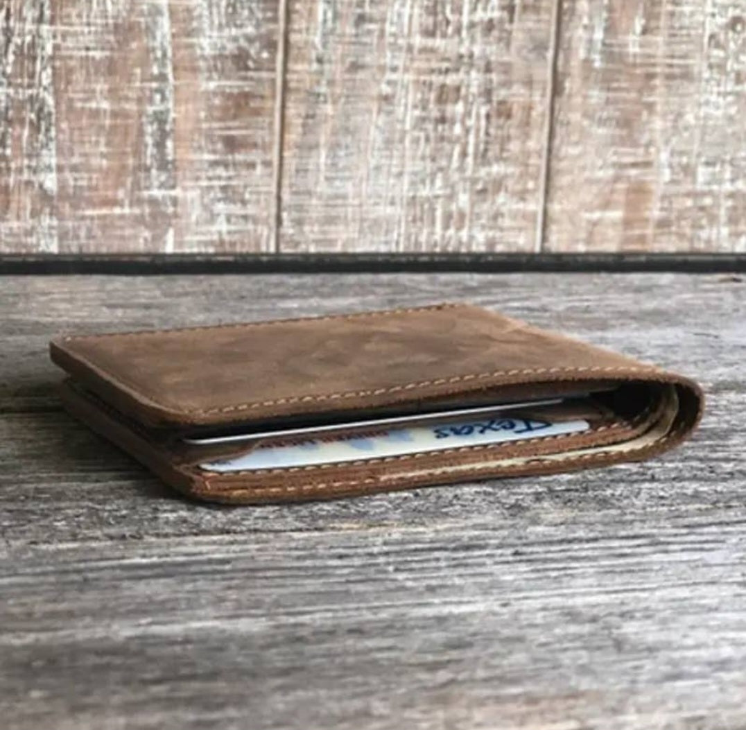 Genuine Leather Bi-fold Wallet
