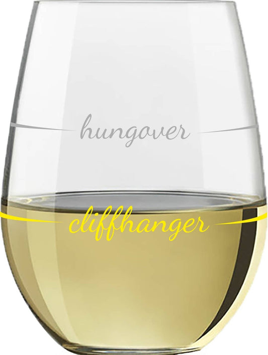 Hungover Stemless Wine Glass