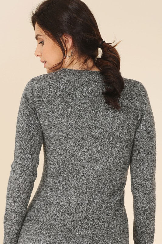 V-Neck Sweater Maxi Dress Pre-order