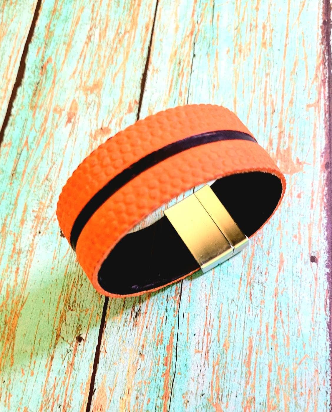 Real Basketball Bracelet, Basketball Cuff Bracelet