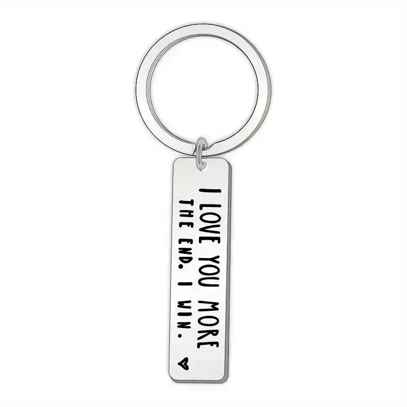 Heartfelt 'I Love You More' Keychain - Gift for couples
