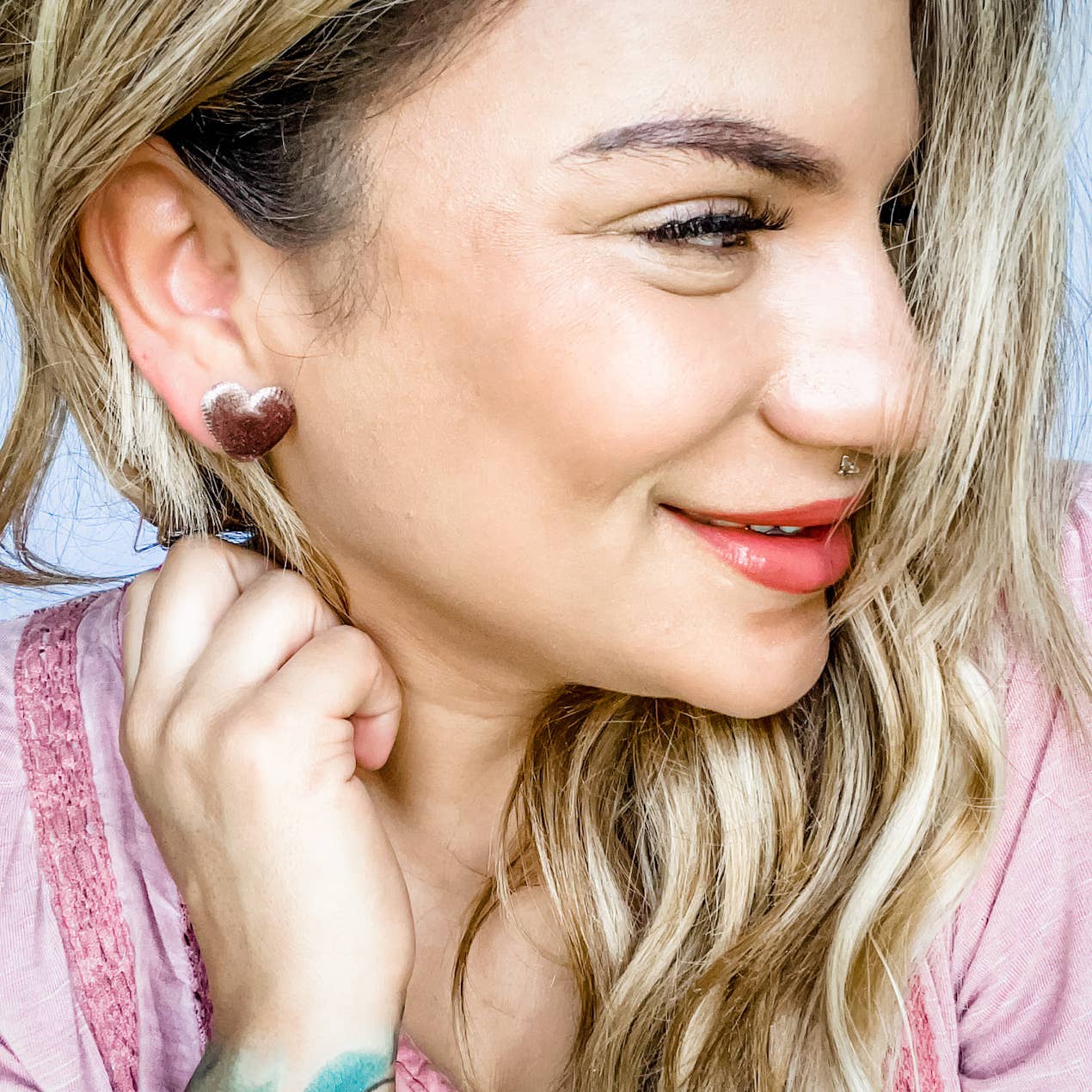 Luxe Velour Heart Earrings