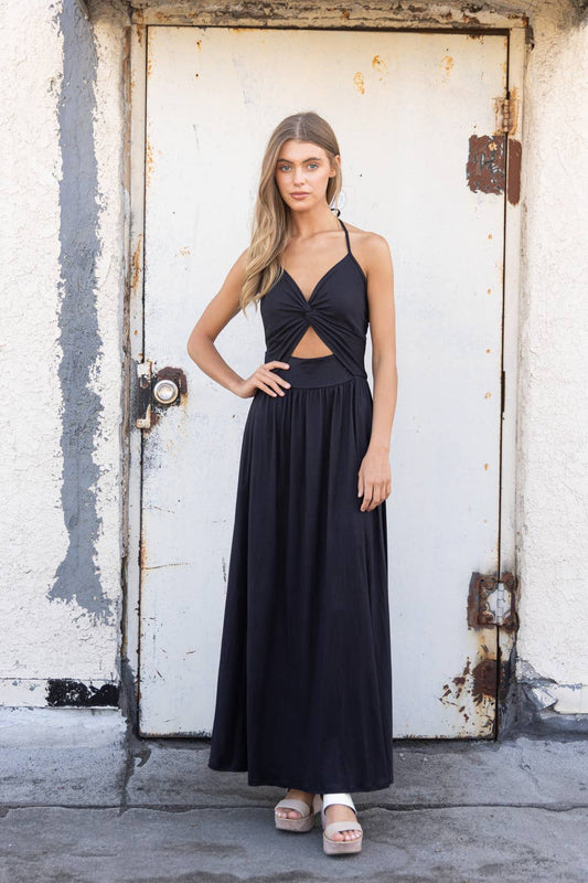 Knotted cami maxi dress