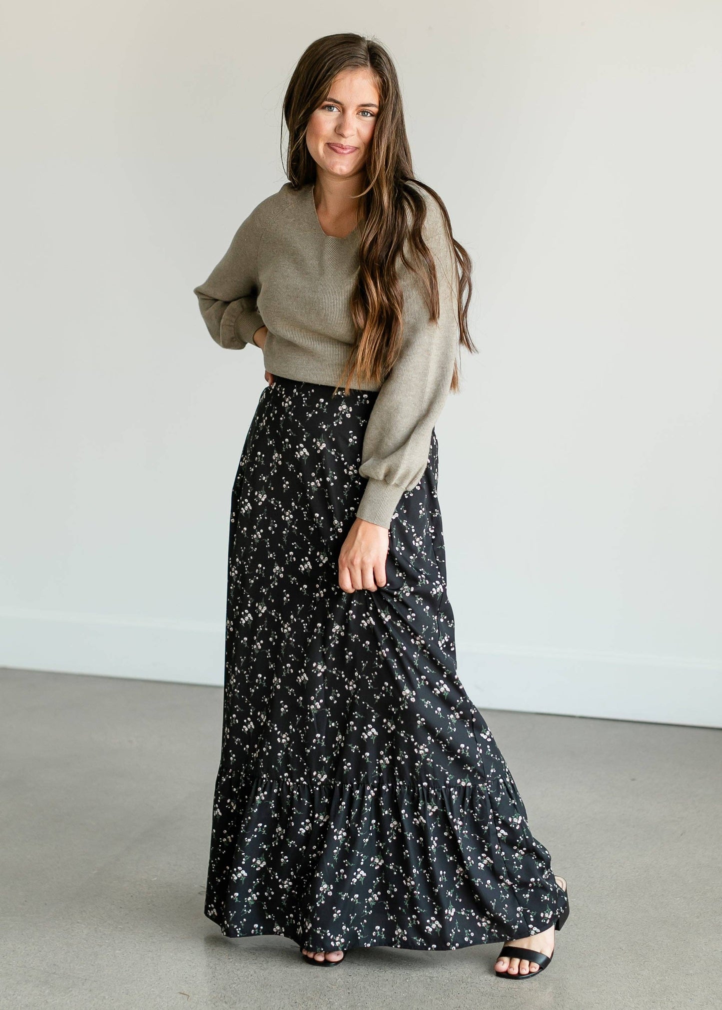 Havyn Floral Lined Maxi Skirt