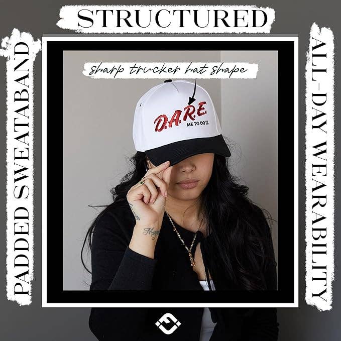 2-Tone Cap - Dare Me to Do It - Black/White