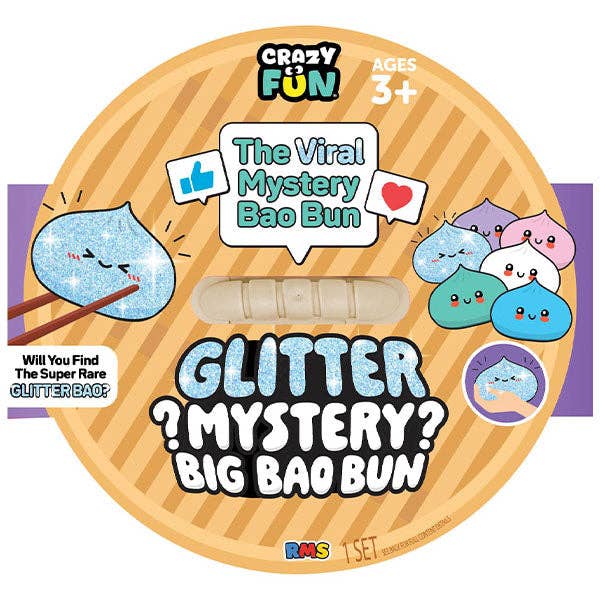 Glitter Mystery Big Bao Bun 7" Dumpling Squishy Fidget Toy