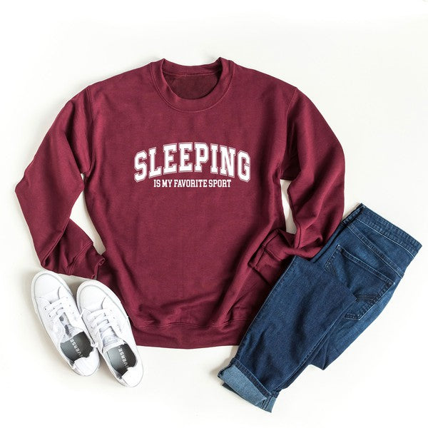 Sleeping Is My Favorite Sport Graphic Sweatshirt