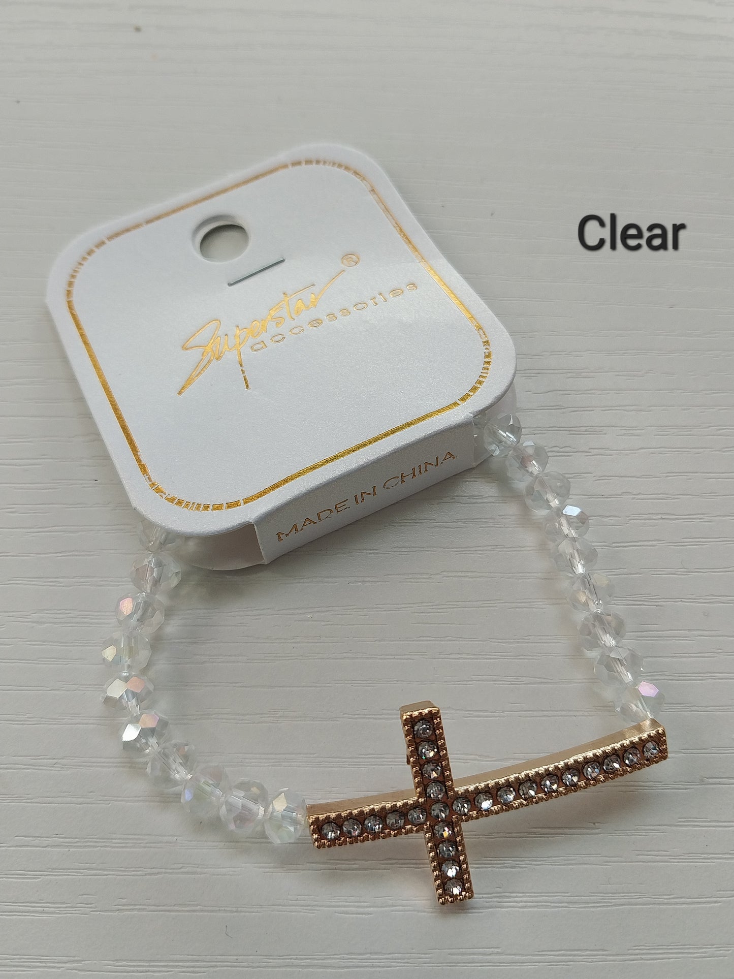 Cross Stone Beaded Bracelet