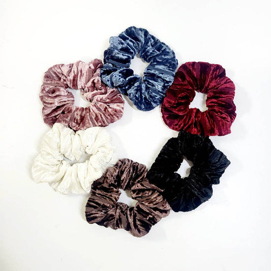 Winter Velvet Scrunchie: Assorted Color - 2 per pack