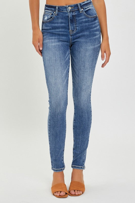 Risen Non-Distressed Skinny Jeans