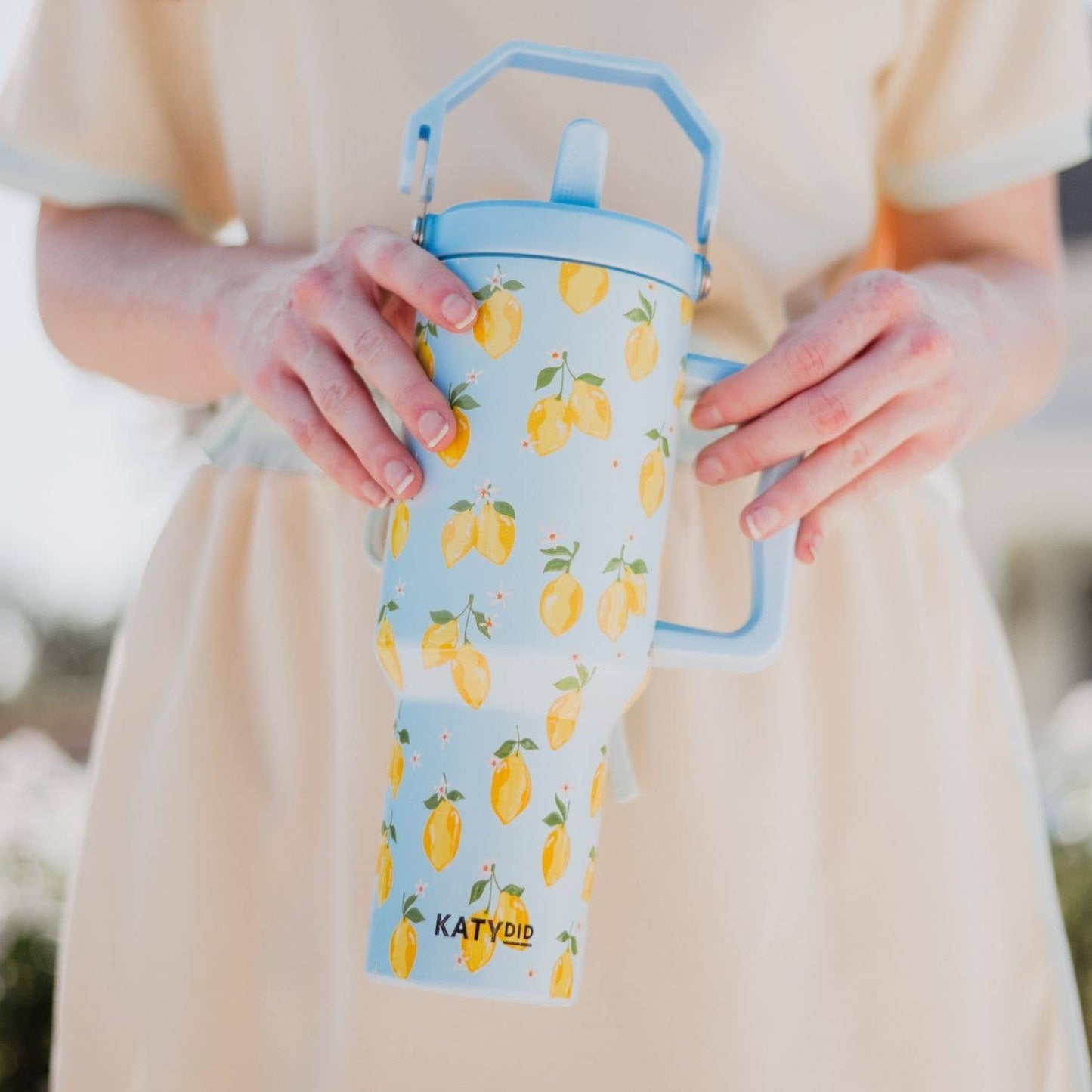 Zesty Lemons Wholesale 38 Oz Tumbler Cup College Grad Gift: Light Blue