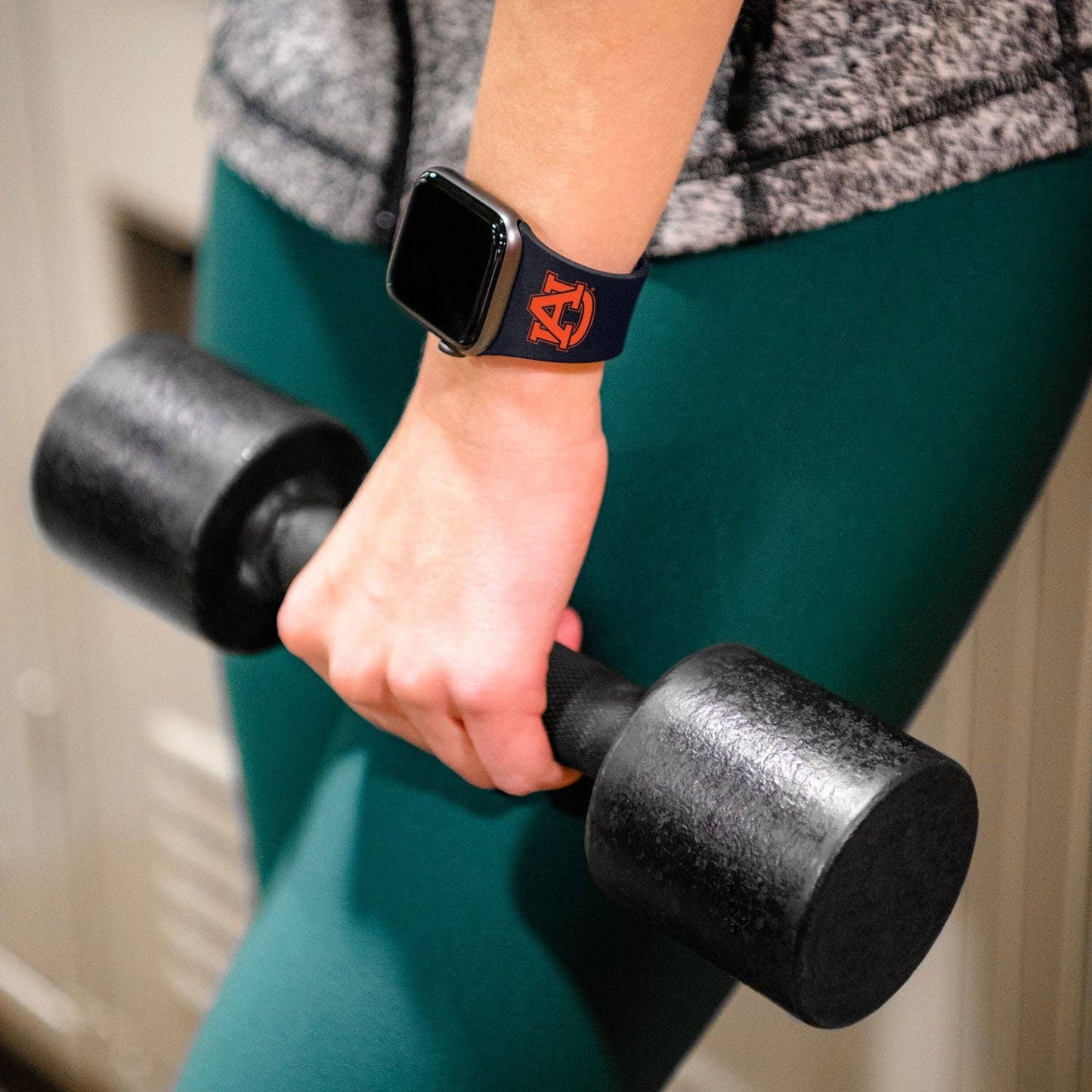 Auburn Tigers Silicone Apple Watch Band: Navy / 42/44/45mm