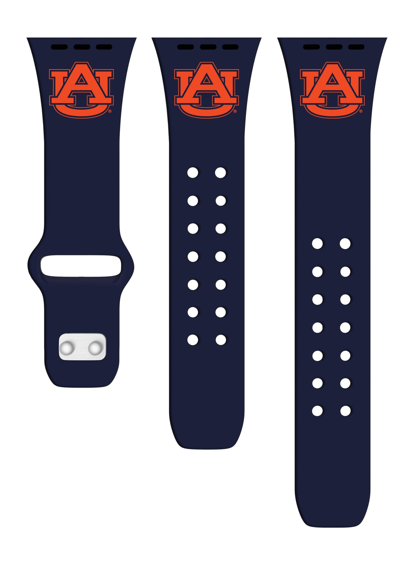 Auburn Tigers Silicone Apple Watch Band: Navy / 42/44/45mm