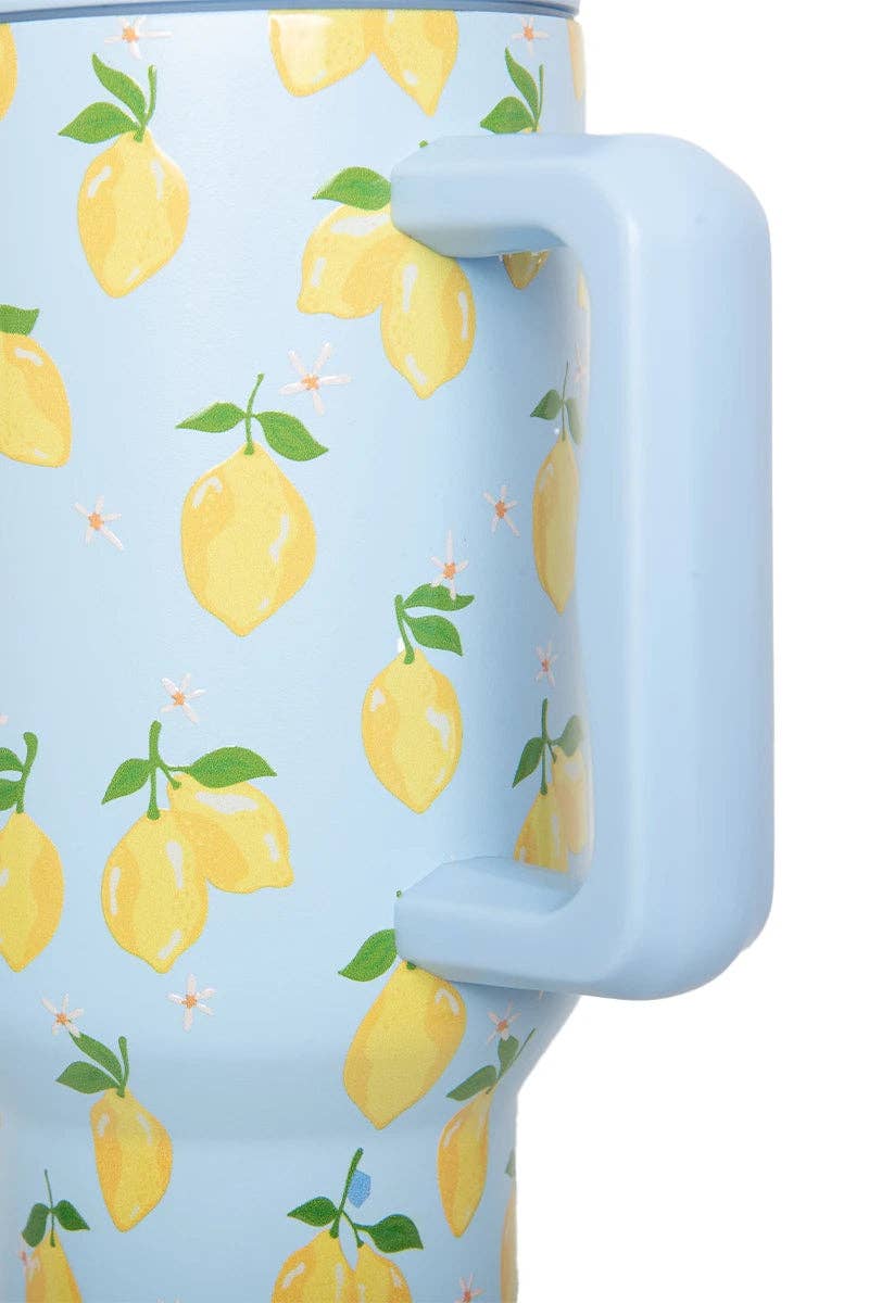 Zesty Lemons Wholesale 38 Oz Tumbler Cup College Grad Gift: Light Blue