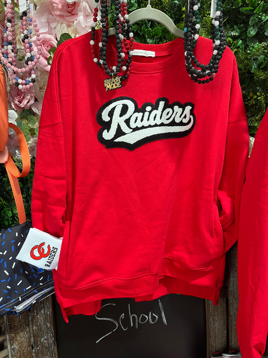 Chenille Raider Zenana Sweatshirt w/Pockets