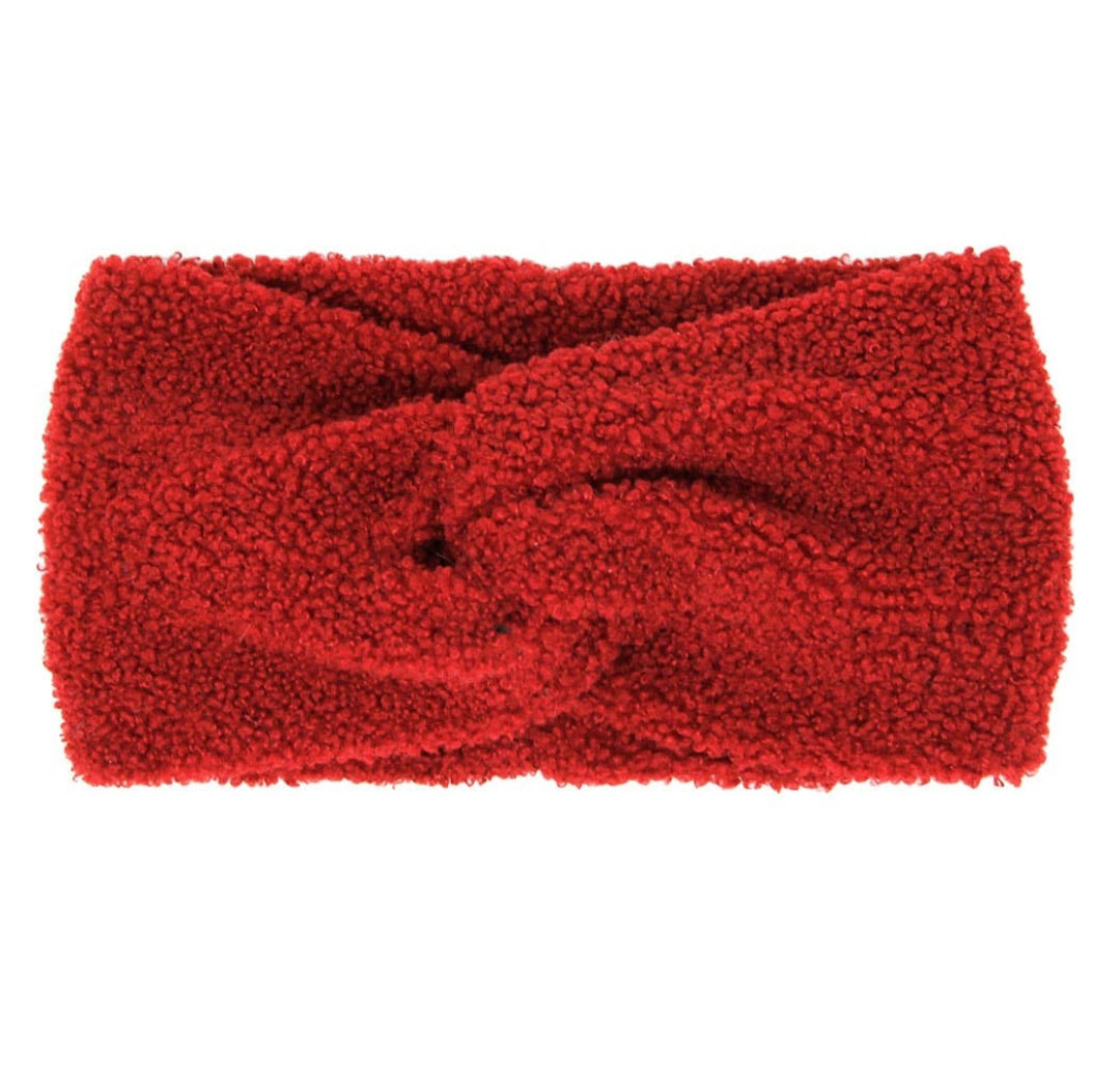 Adult Red Sherpa Ear Warmer